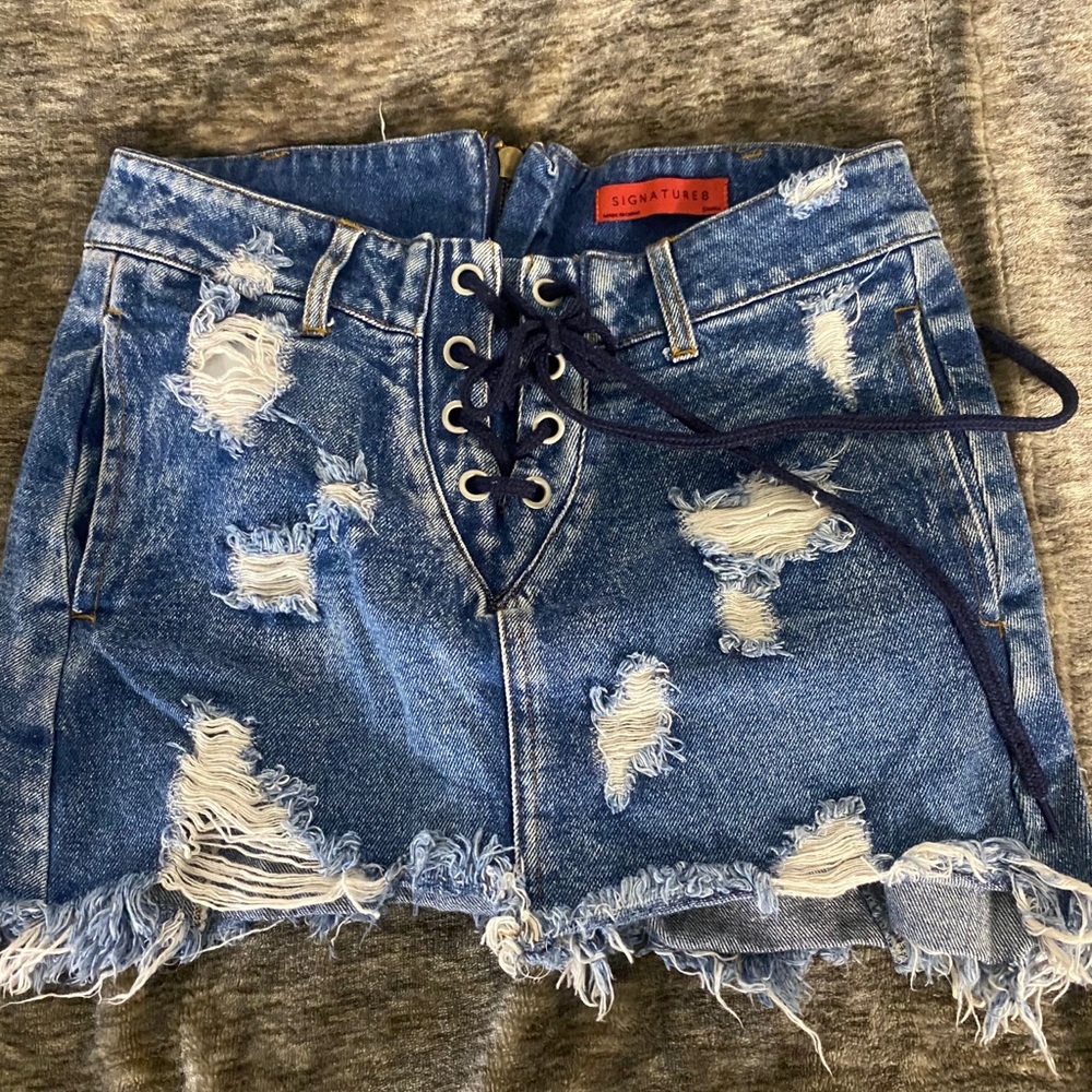 jean skirt